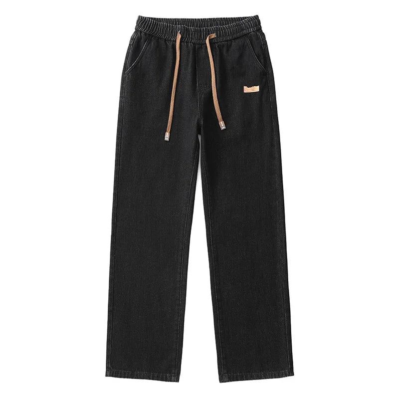 Pantaloni in denim a gamba larga da uomo