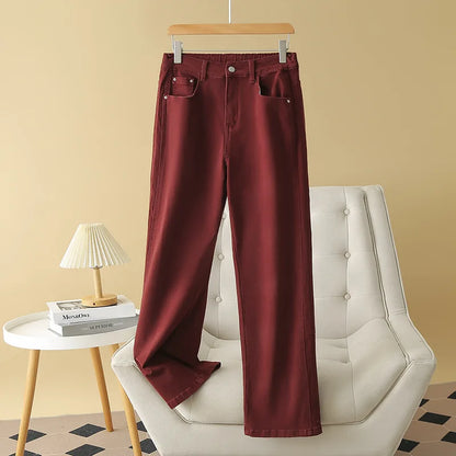 Jeans dritti a vita alta taglie forti