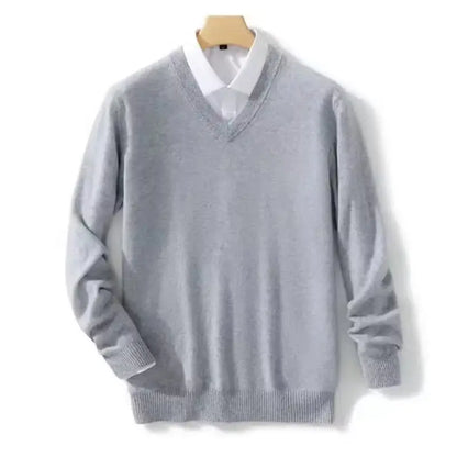 Maglione da uomo in lana con scollo a V