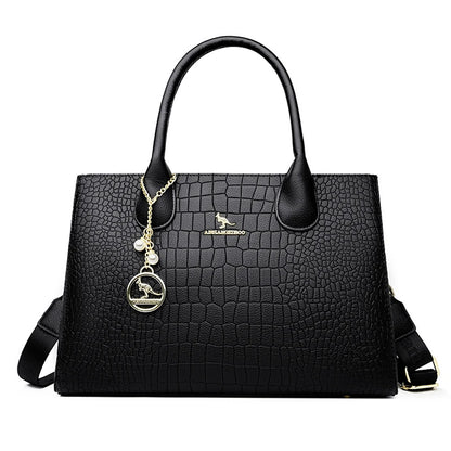 Borsa a mano di lusso da donna con motivo coccodrillo
