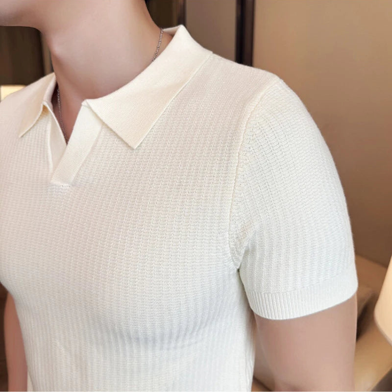 Polo da uomo in maglia slim