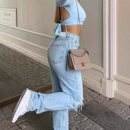 Jeans in cotone a vita alta taglie forti