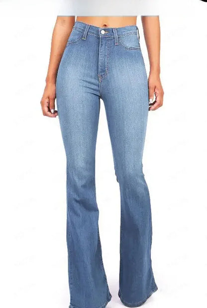 Jeans svasati a vita alta da donna