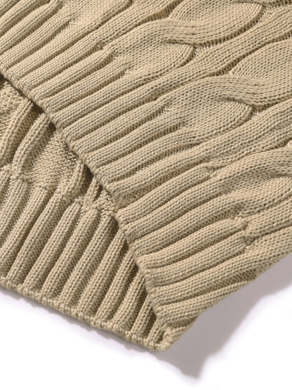 Maglione a coste con risvolto da uomo