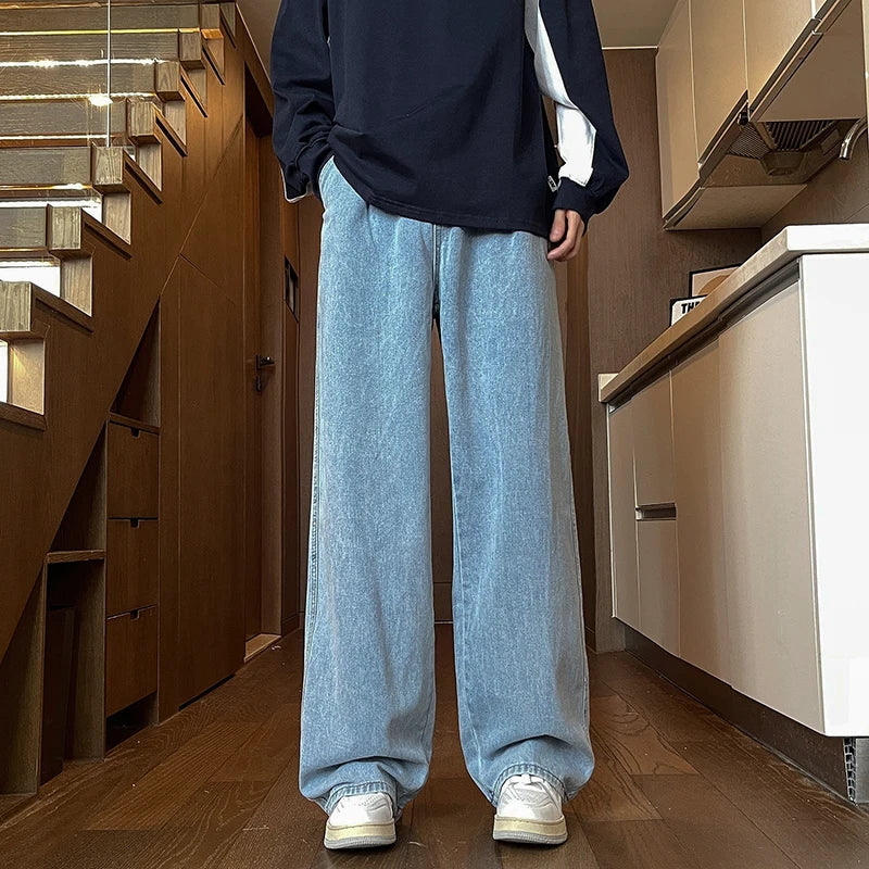 Jeans classici larghi da uomo