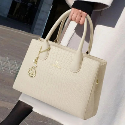 Borsa a mano di lusso da donna con motivo coccodrillo