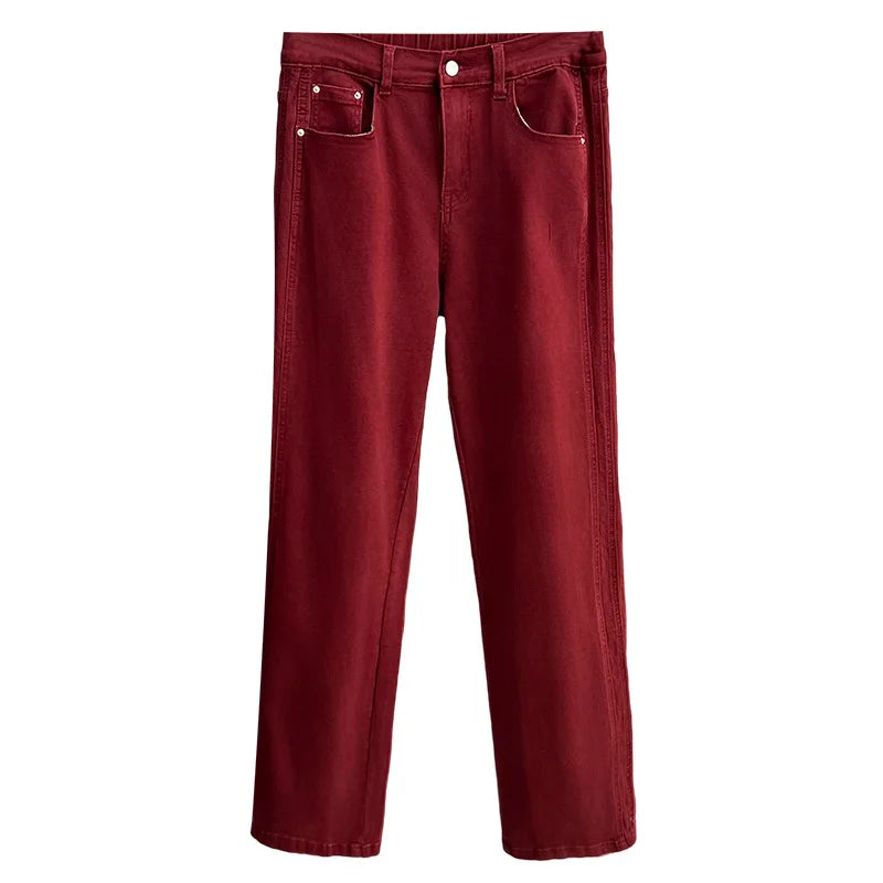 Jeans dritti a vita alta taglie forti