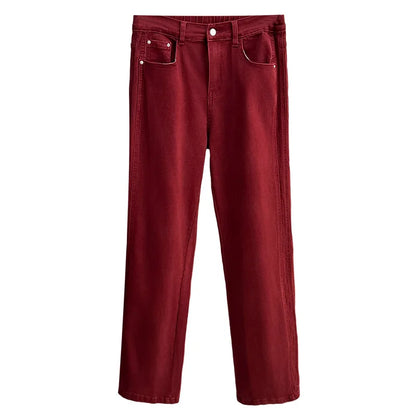 Jeans dritti a vita alta taglie forti