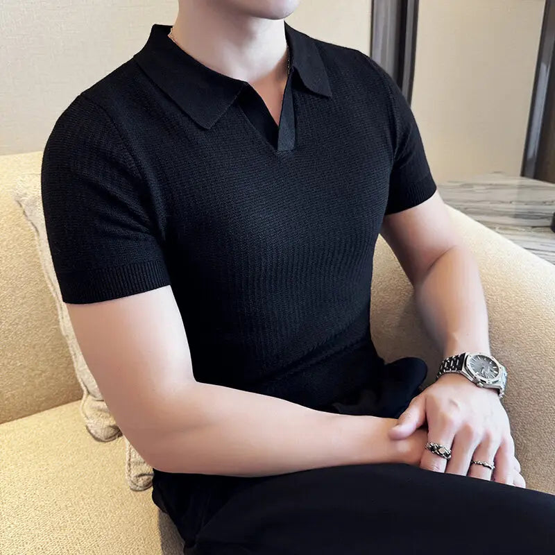 Polo da uomo in maglia slim