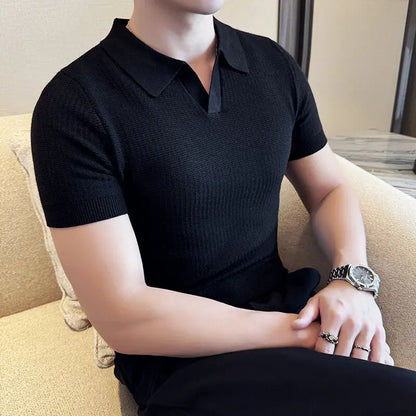 Polo da uomo in maglia slim