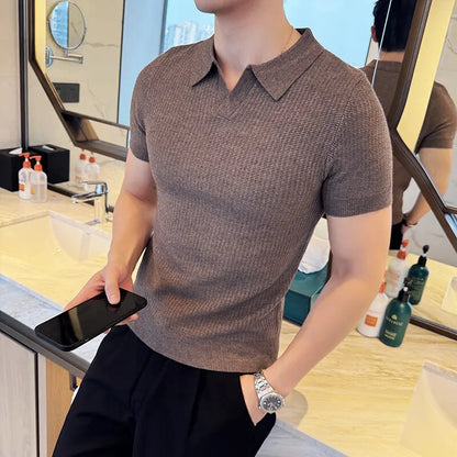 Polo da uomo in maglia slim