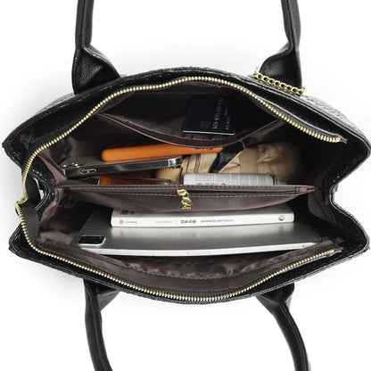 Borsa a mano di lusso da donna con motivo coccodrillo