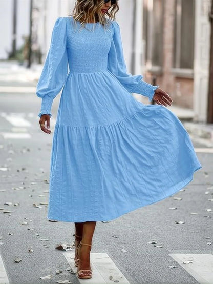 Abito bohémien con maniche a lanterna da donna